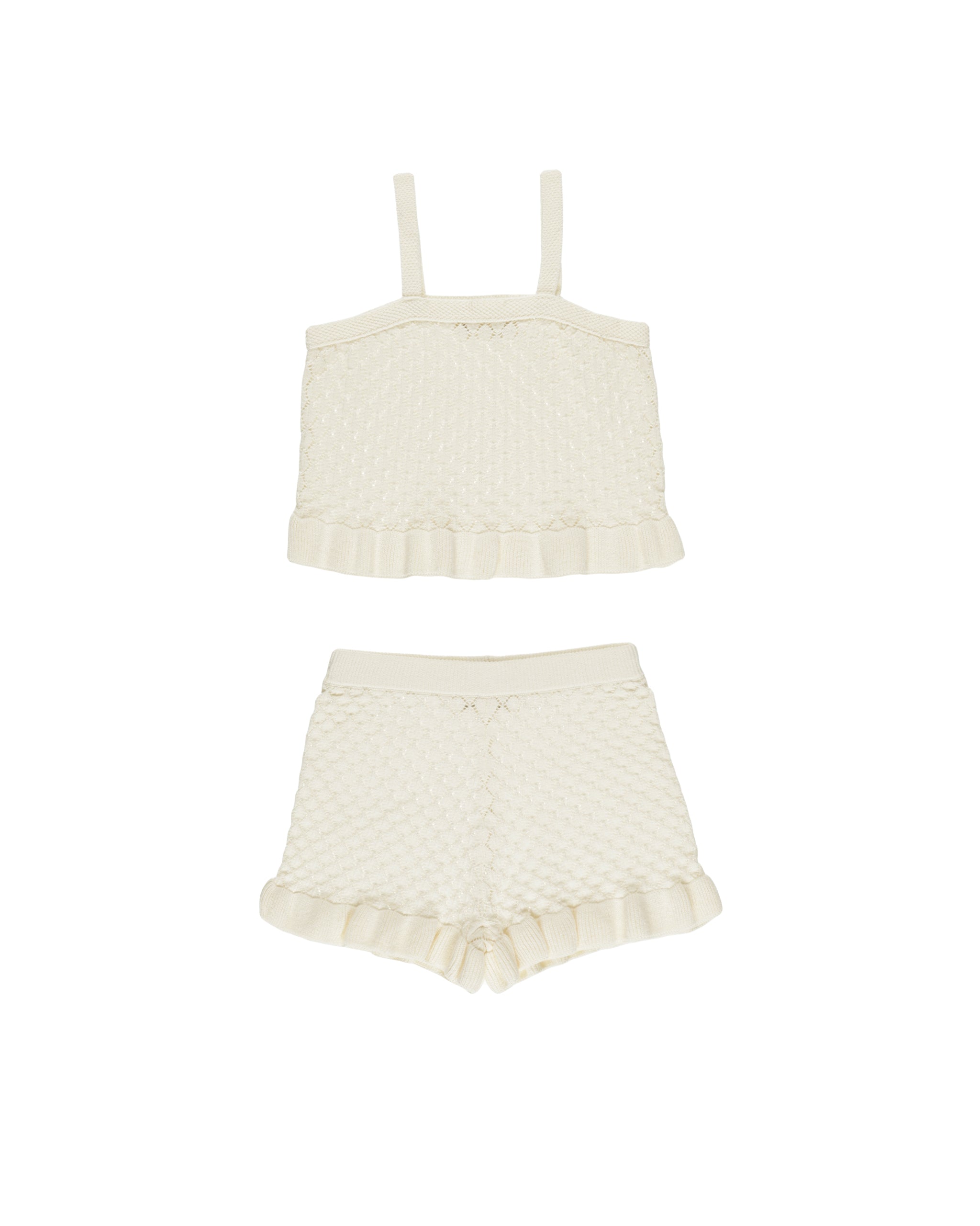 Rylee + Cru Crochet Tank Set - Ivory