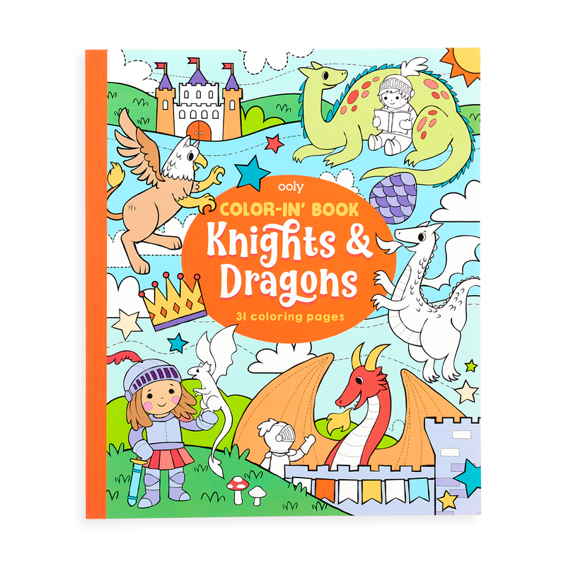 Ooly Color-In' Book - Knights & Dragons