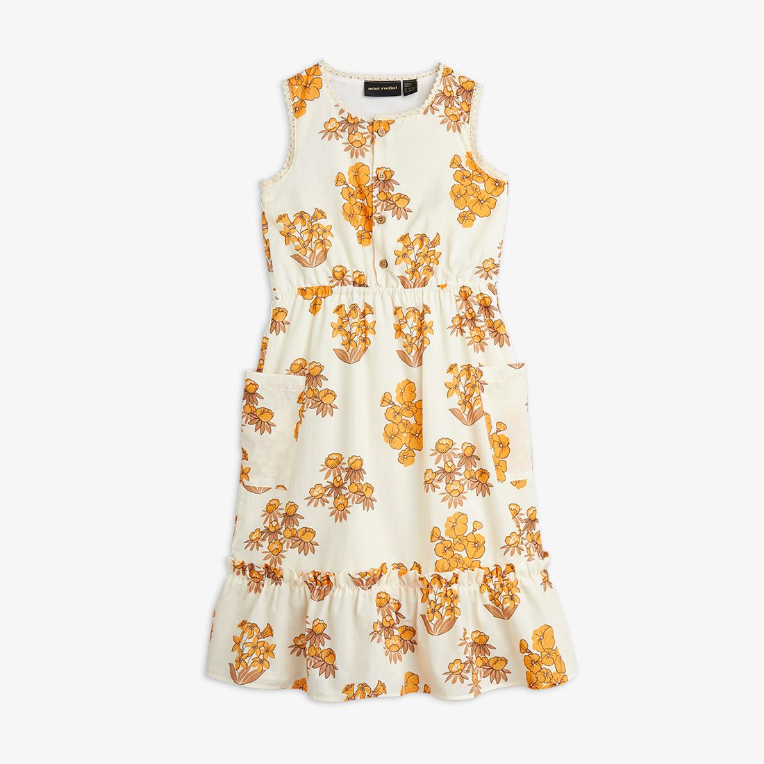 mini rodini flower dress MR Flower Woven SS Dress | Mini Rodini Dress