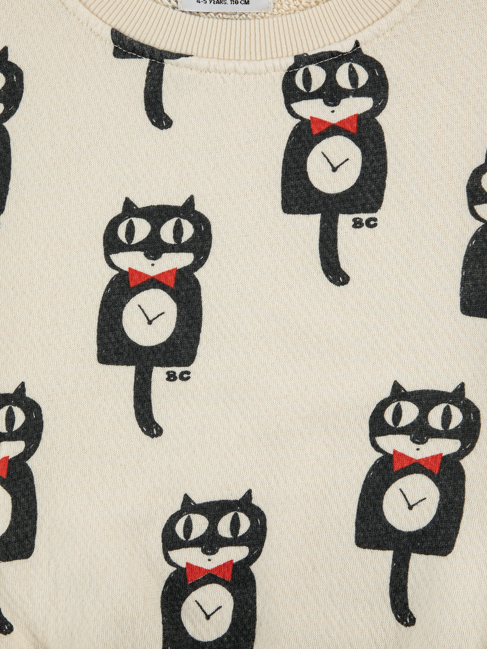Bobo Choses Kids' Cat O'clock Knit Sweater Moss Green