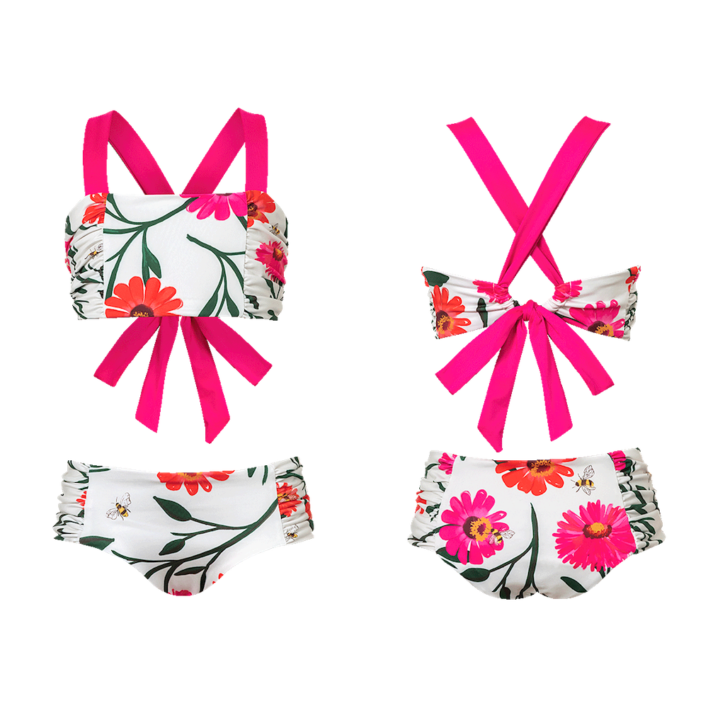 Pepita & Me Coco Two-Piece Swimsuit - Abi & Flora Blanco