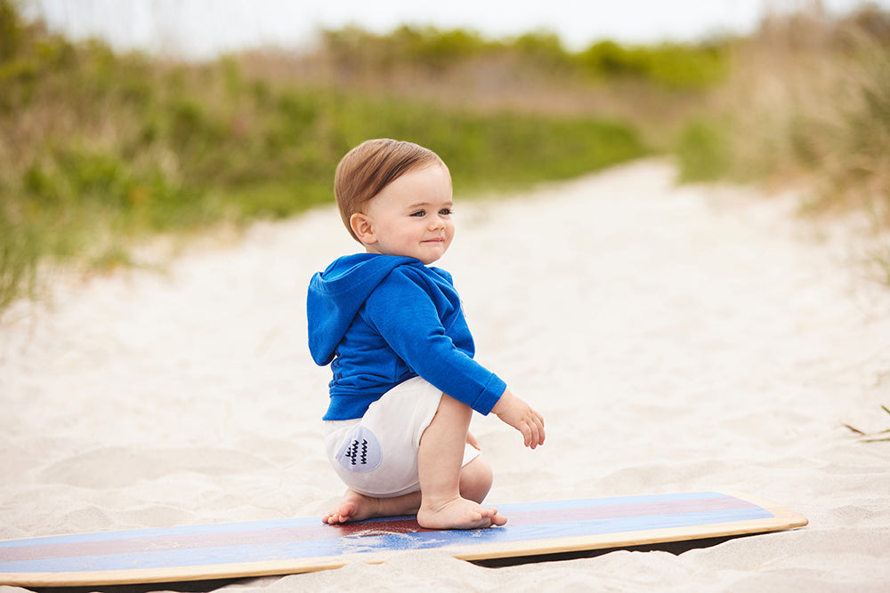 Mon Coeur Baby Wave Pocket Short - White