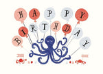 Mr. Boddington's Studio Birthday - Eight Balloons - Greeting Card