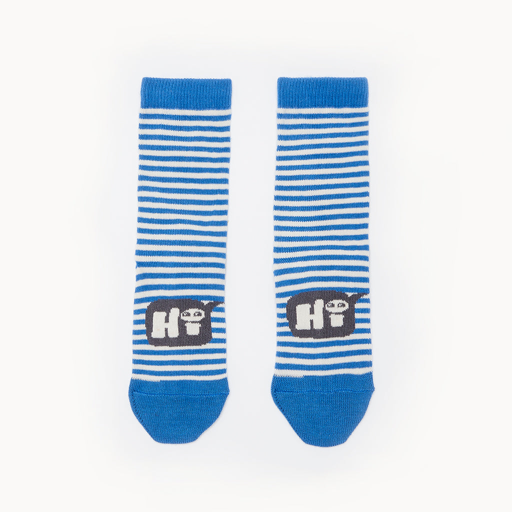 Bonnie Mob Poons Stripe Short Socks - Blue