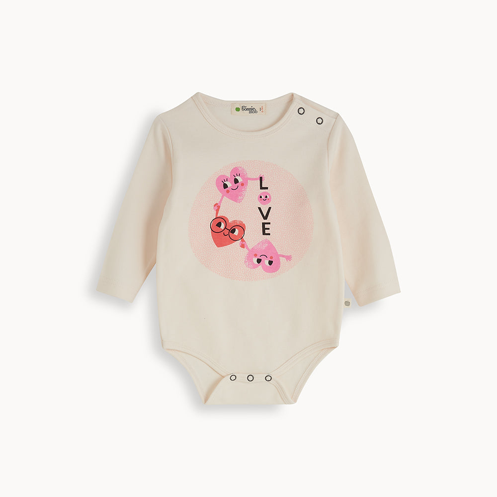 Bonnie Mob Capote Long Sleeve Bodysuit - Hearts