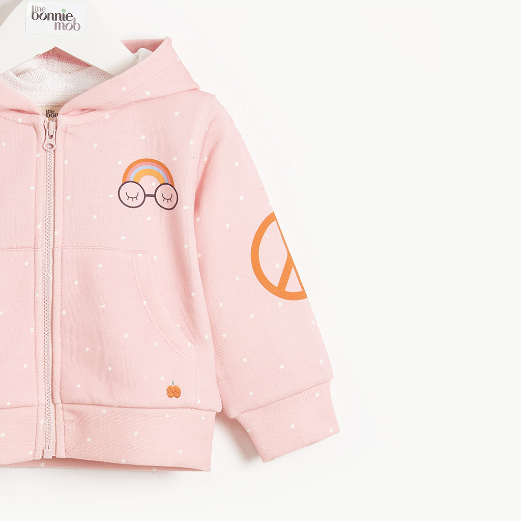 Bonnie Mob Donny Pandas For Peace Hoodie - Pink