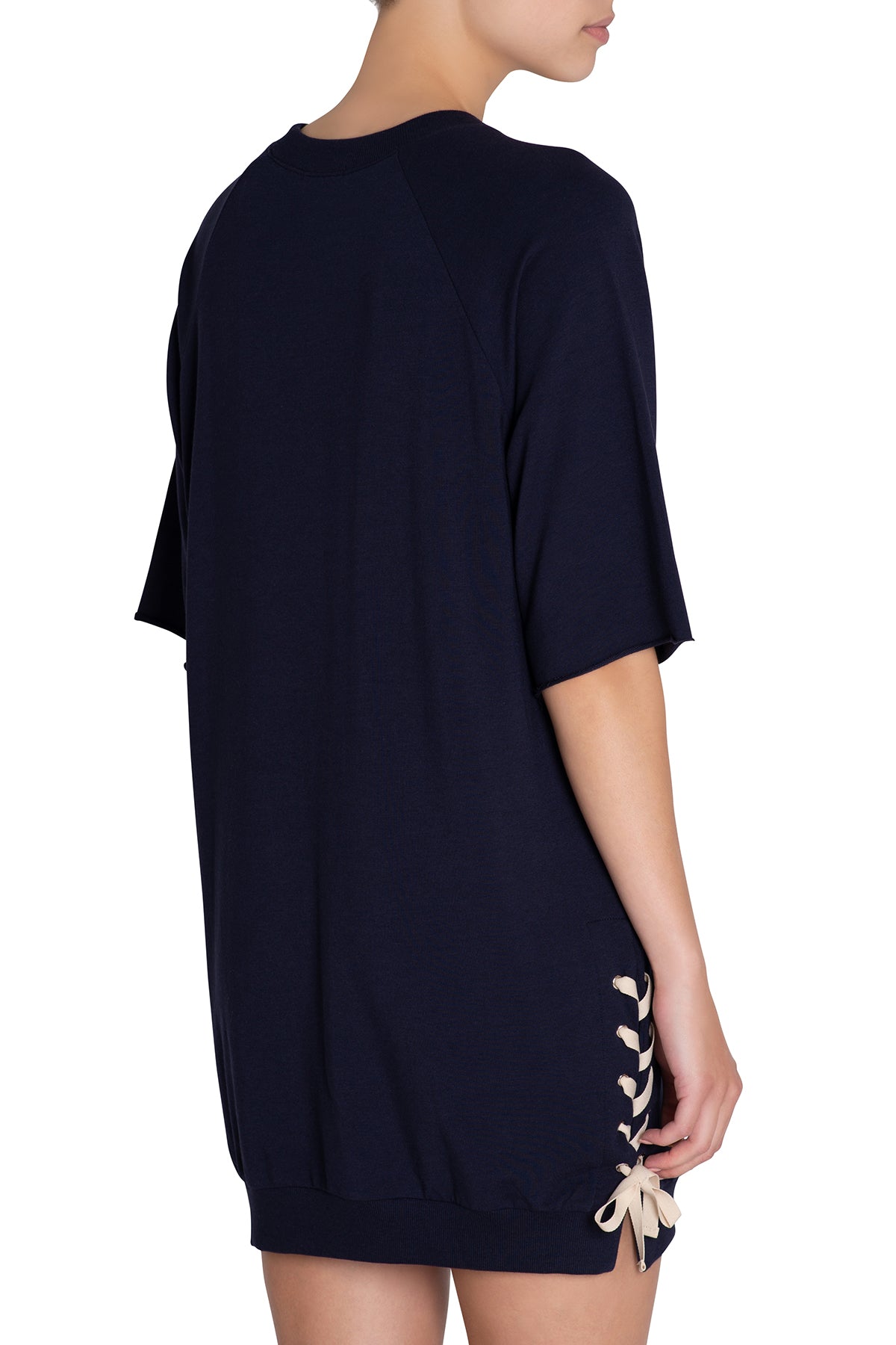 Eberjey Mason Lace Up Dress - Indigo Sea