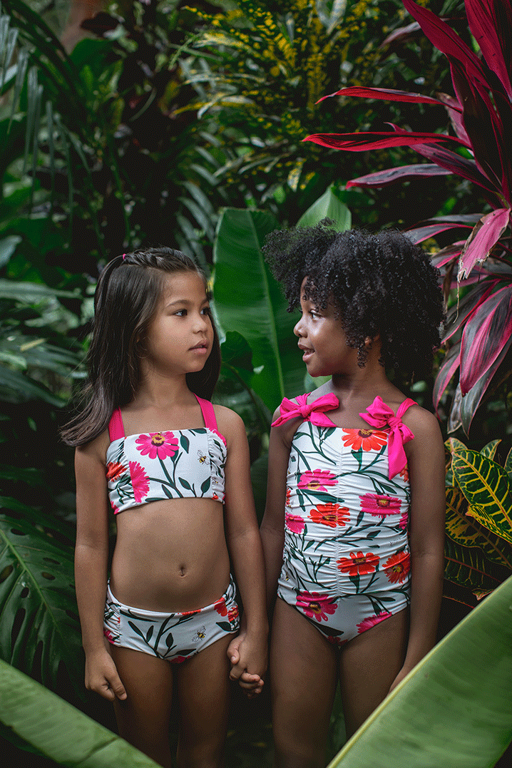 Pepita & Me Coco Two-Piece Swimsuit - Abi & Flora Blanco
