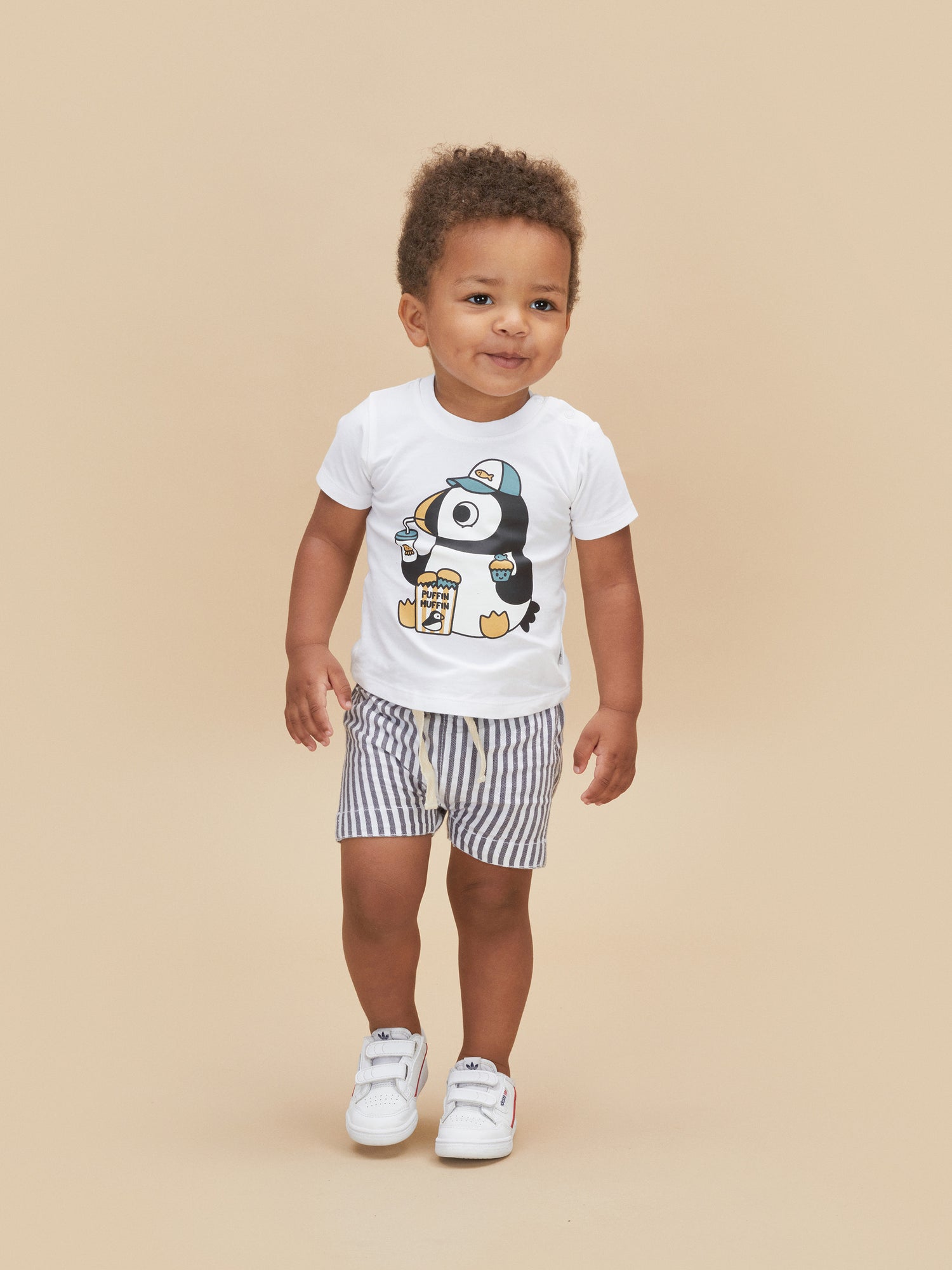 Huxbaby Puffin Muffin T-Shirt - White