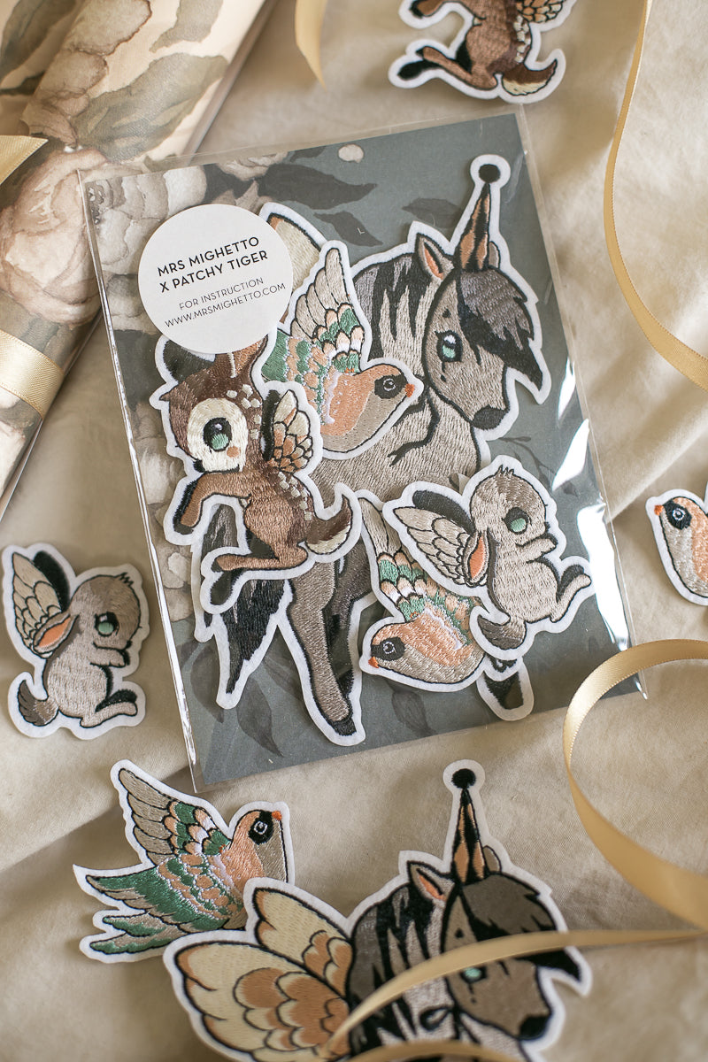 Mrs. Mighetto 5-Pack Patches - Flying Friends