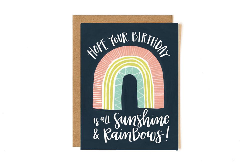 One Canoe Two - Sunshine Rainbow Birthday Card