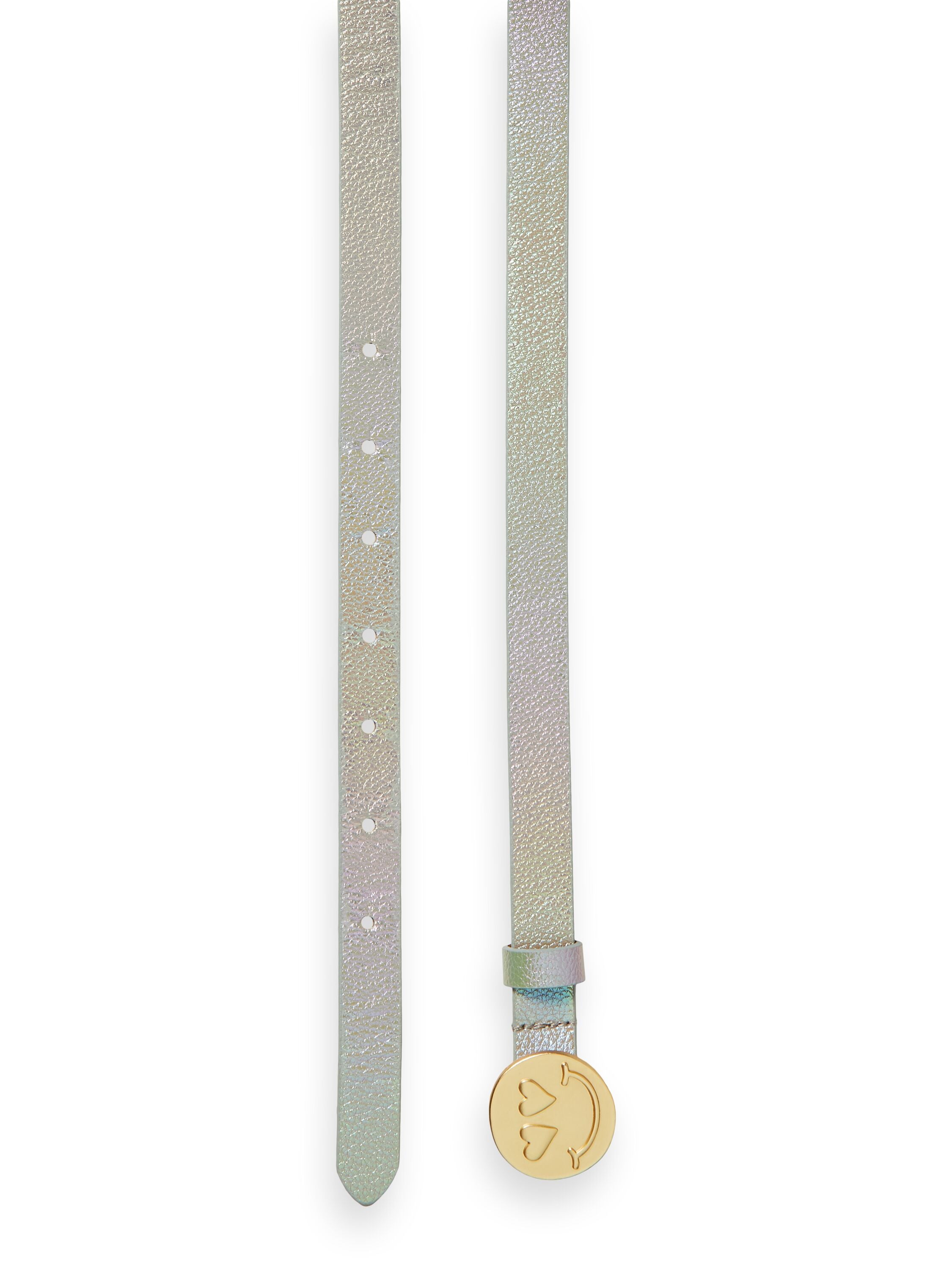 Scotch & Soda Girls Metallic Belt - Smiley Buckle