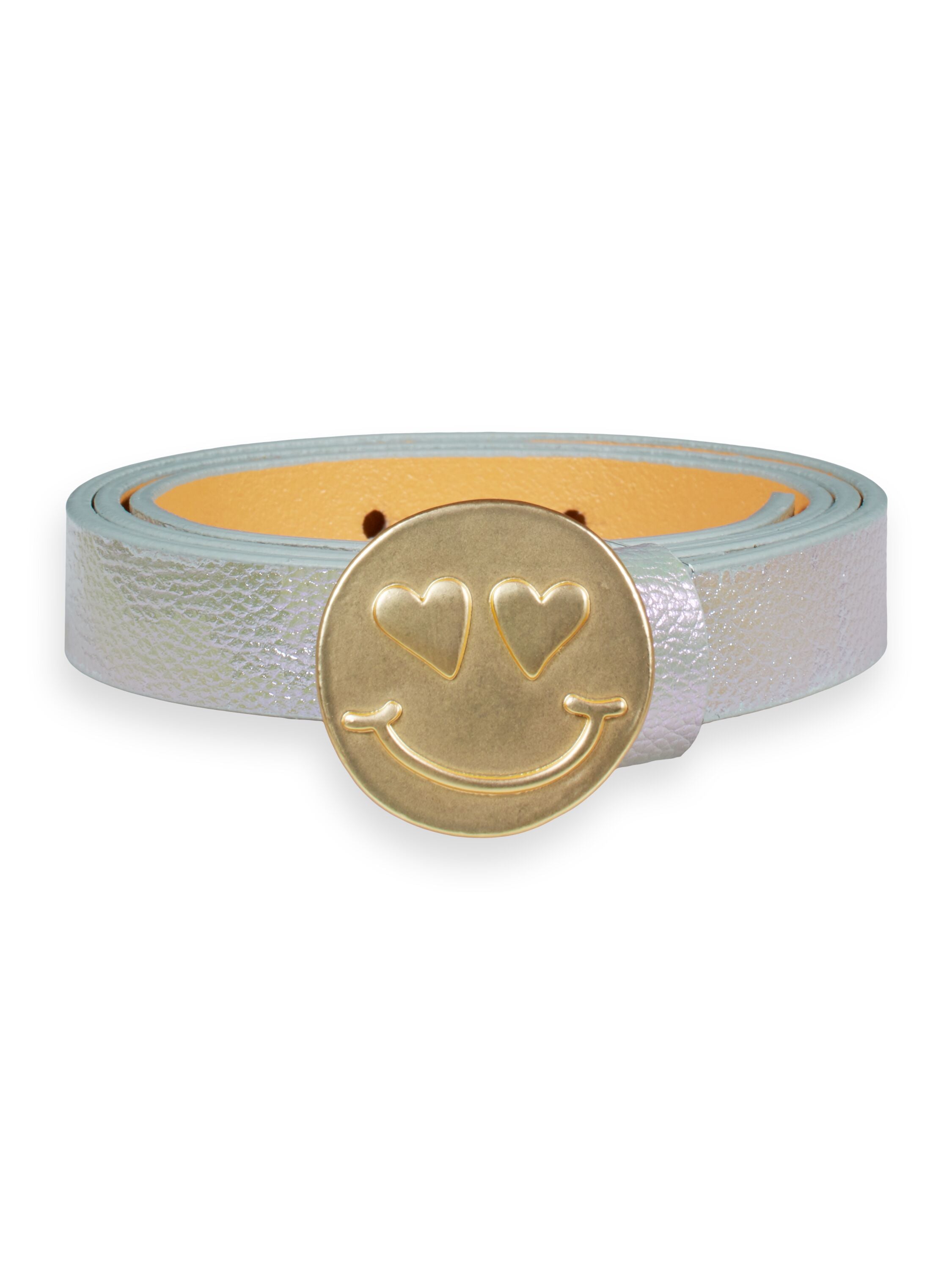 Scotch & Soda Girls Metallic Belt - Smiley Buckle