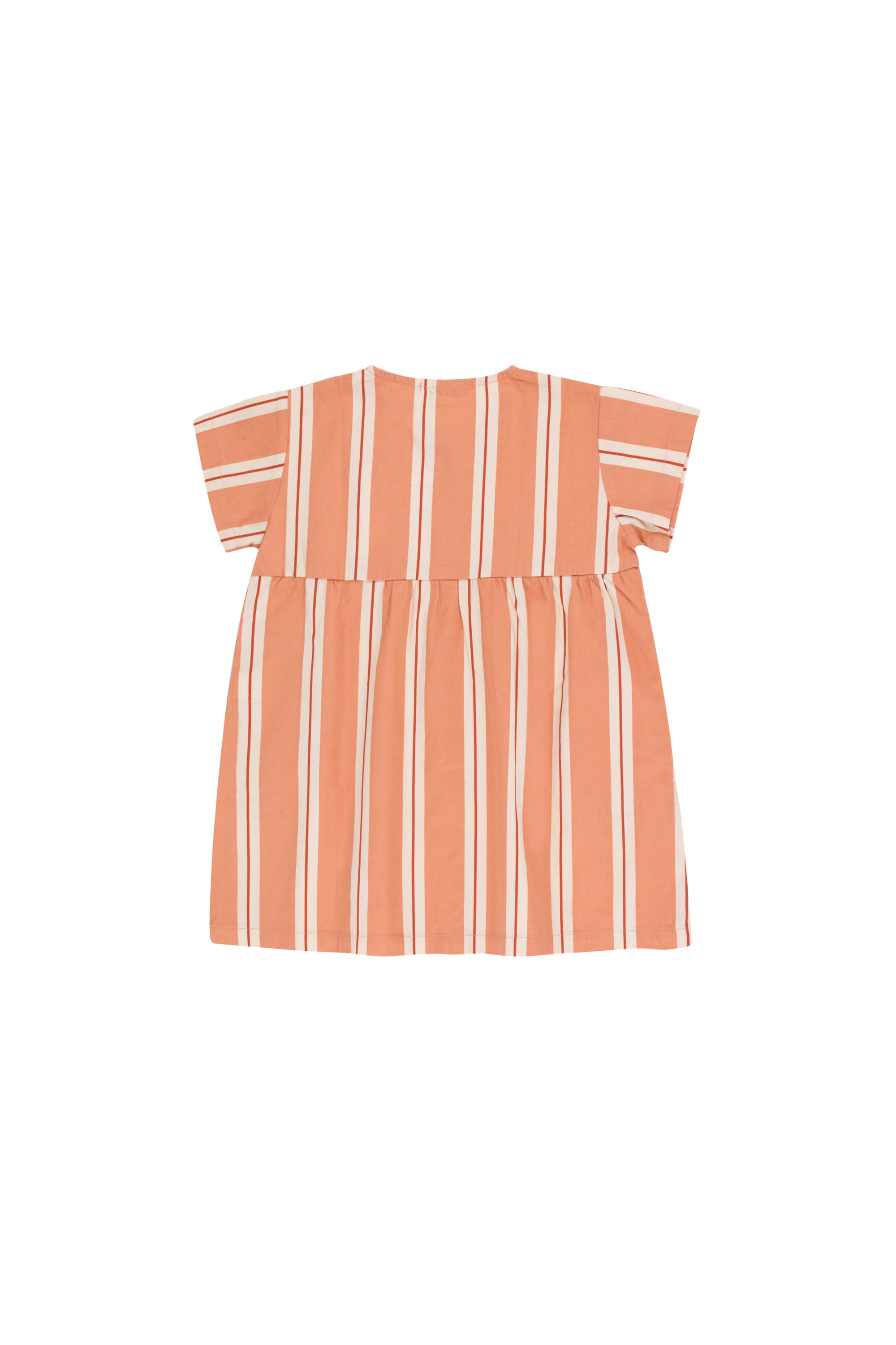 Tiny Cottons Retro Stripes BFF Dress - Terracotta/Cream