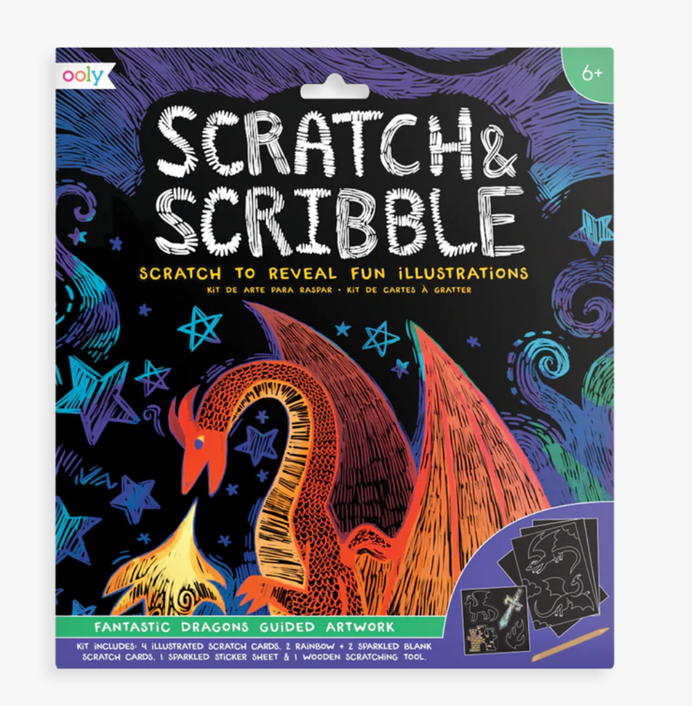 Ooly Scratch & Scribble Book - Fantastic Dragons