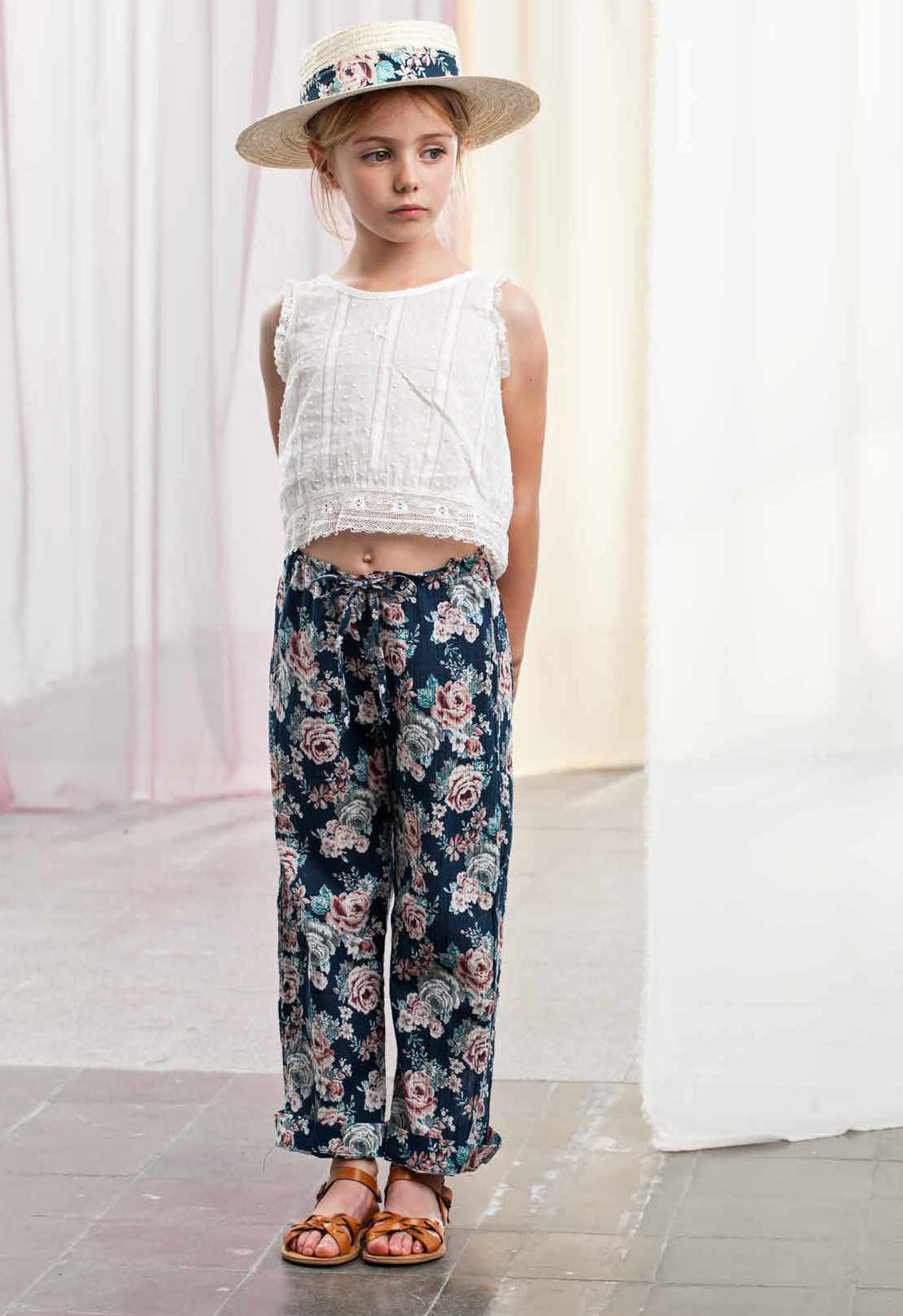 Tocoto Vintage Floral Trouser