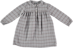 Tocoto Vintage Checkered Collar Dress - Grey