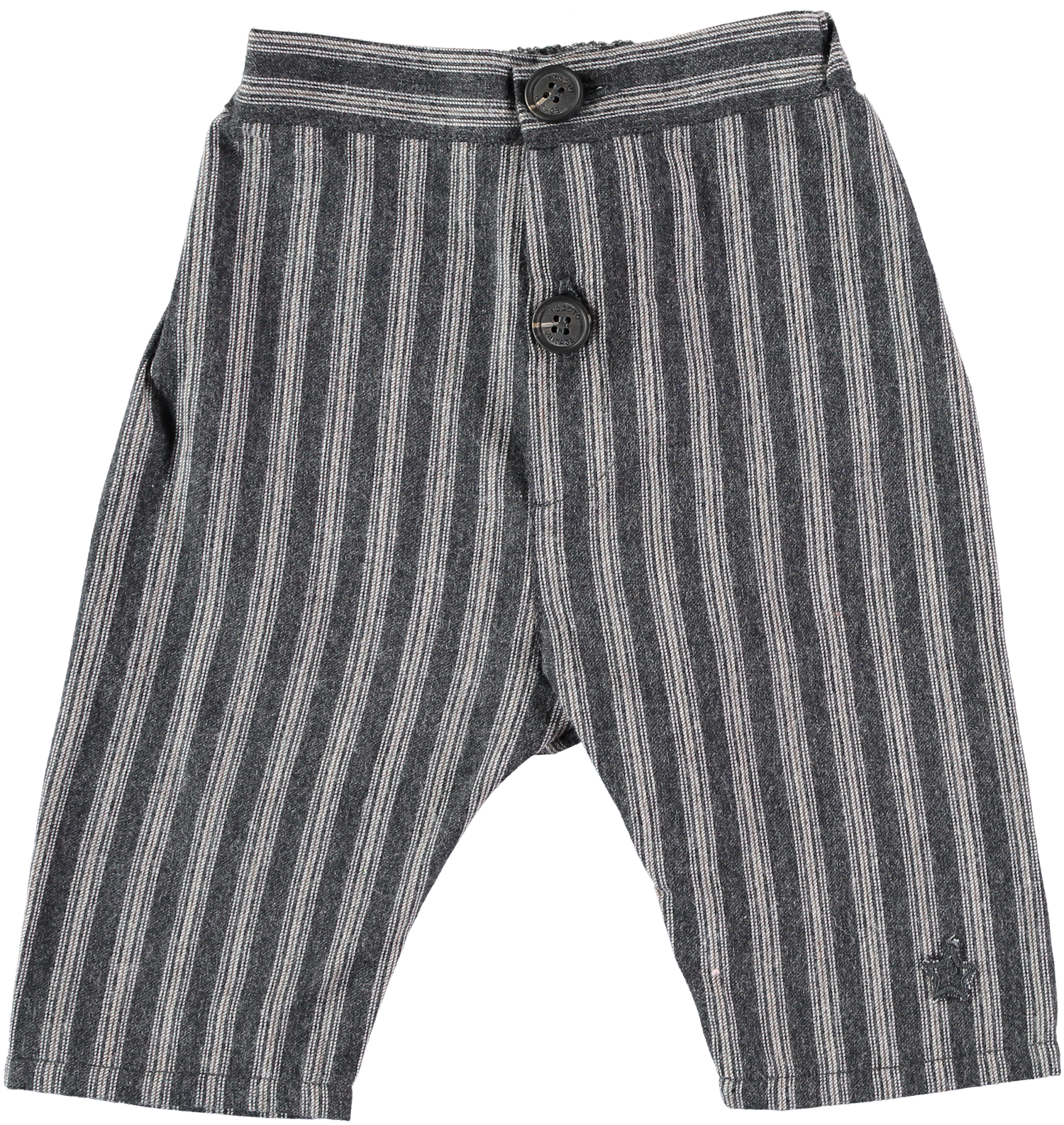 Tocoto Vintage Striped Baby Trousers - Dark Grey Stripe