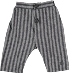 Tocoto Vintage Striped Baby Trousers - Dark Grey Stripe