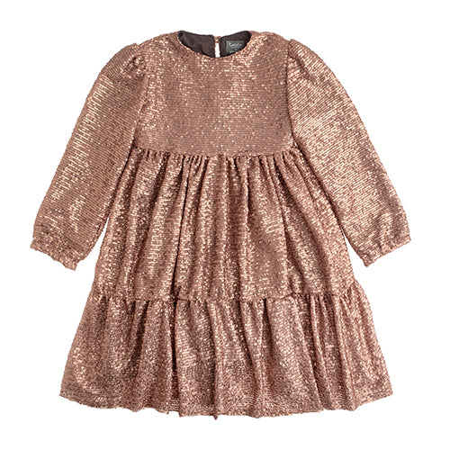 Tocoto Vintage Sequin Dress - Dark Pink, 4Y Tocoto Vintage Sequin Dress - Dark Pink, 4Y