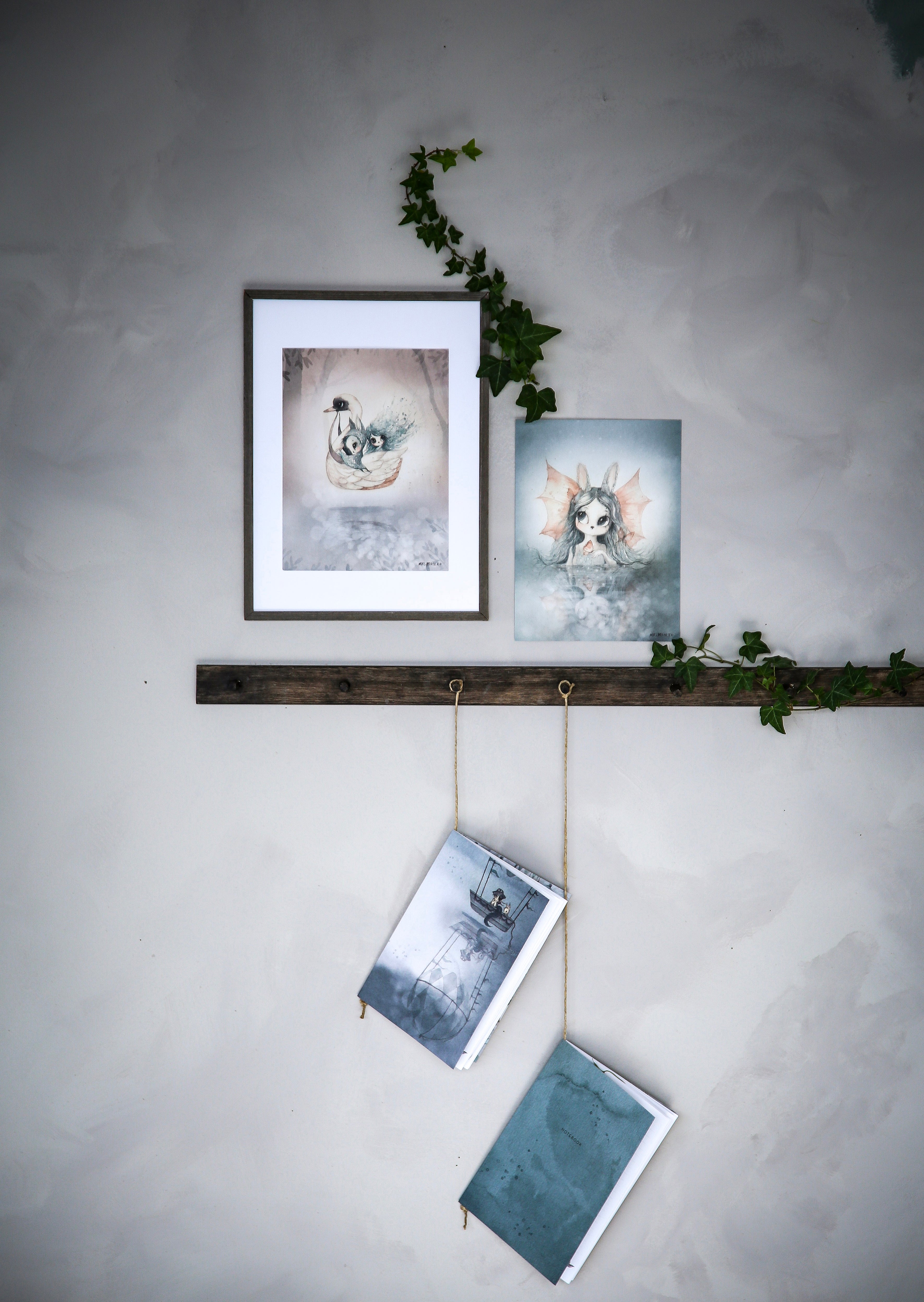 Mrs. Mighetto  Miss Bianca & Swan Boat Print - 18x24 cm