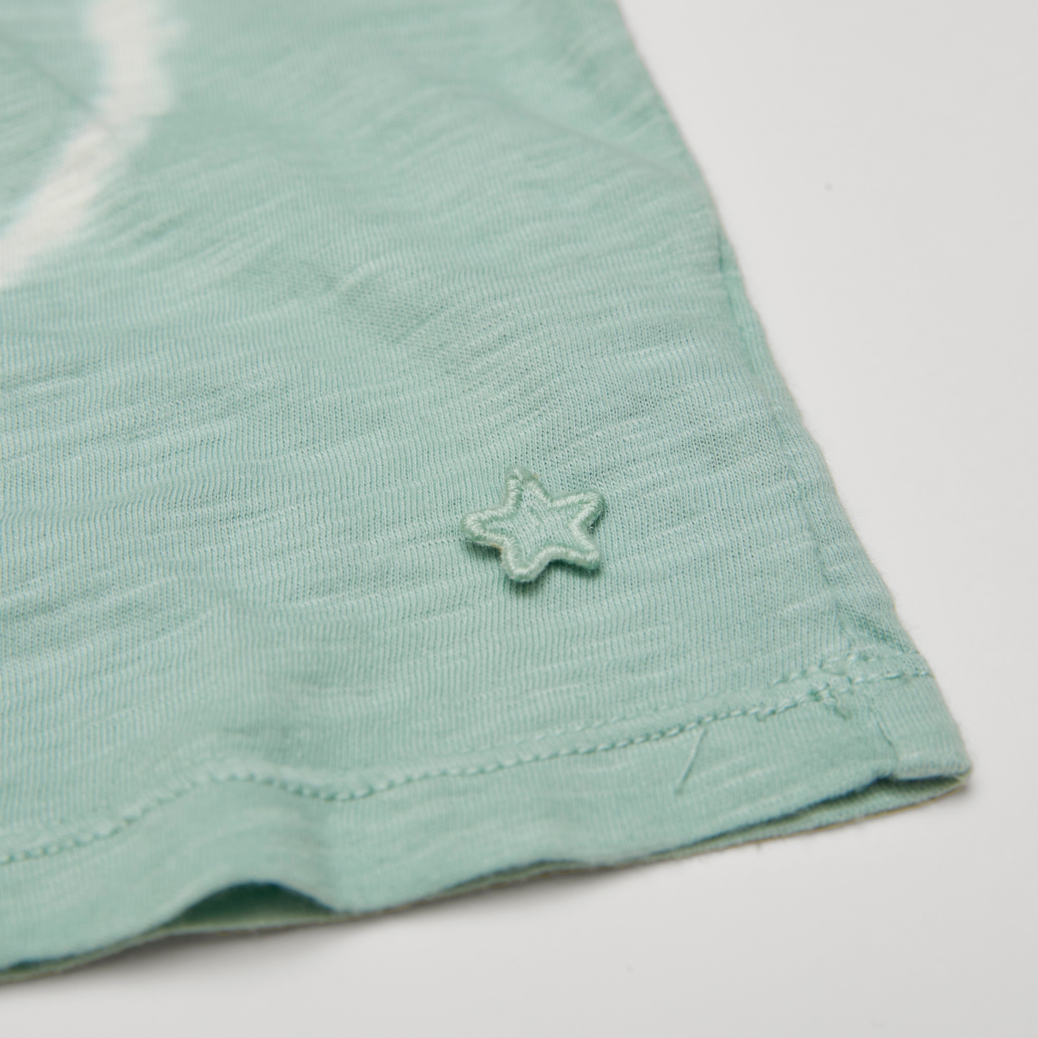 Tocoto Vintage Organic Flame Tye Dye Baby T-Shirt - Green