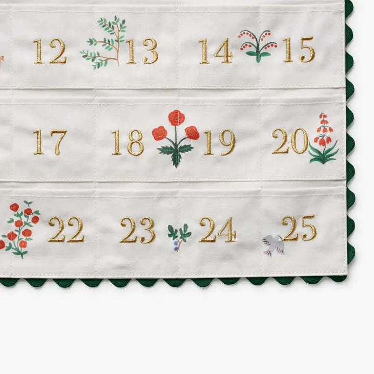 Rifle Paper Co. Nativity Embroidered Hanging Advent Calendar