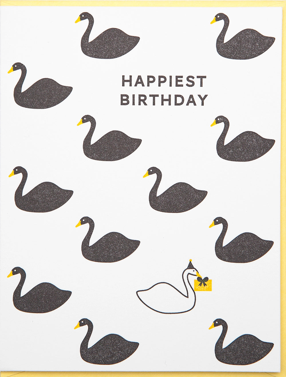 Paper Bandit Press Happiest Birthday - Swan