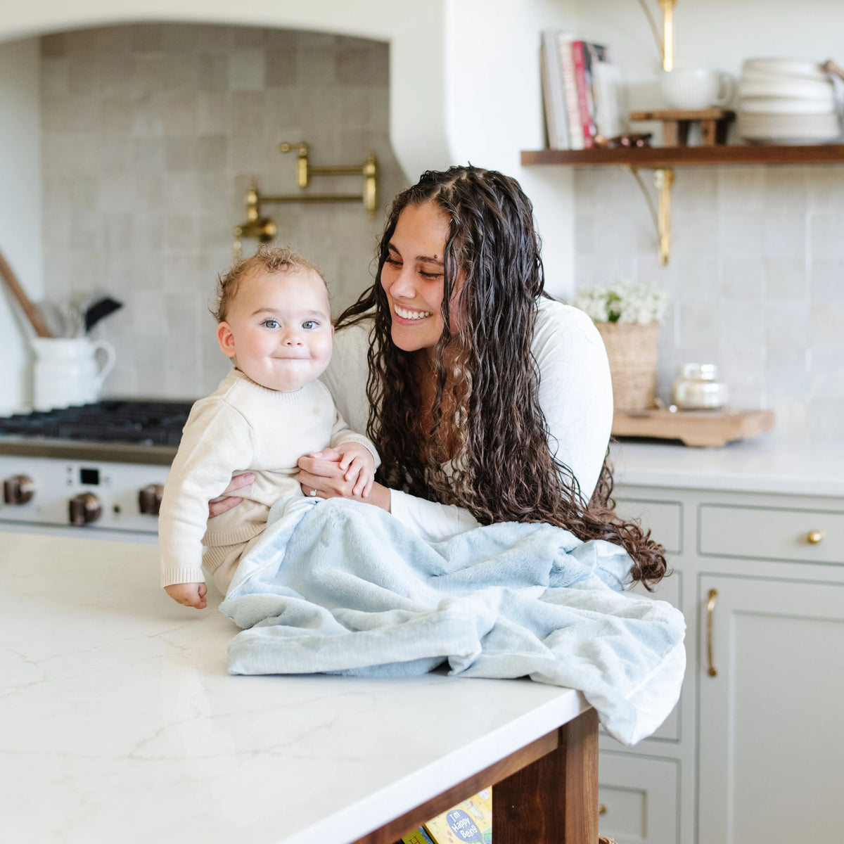 Saranoni Lush Receiving Blankets - Chambray