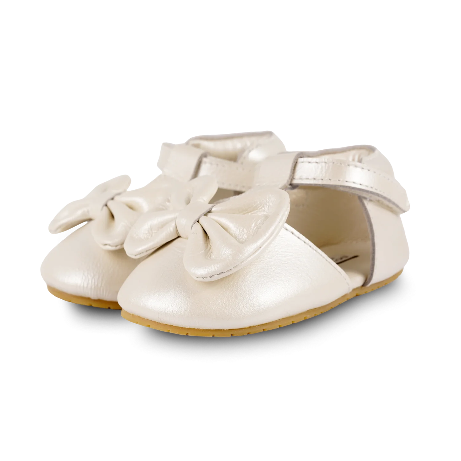Donsje Meau Shoes - Off White Metallic Leather