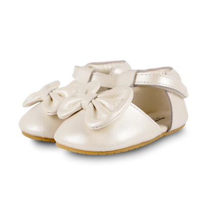 Donsje Meau Shoes - Off White Metallic Leather