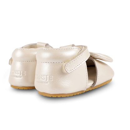 Donsje Meau Shoes - Off White Metallic Leather