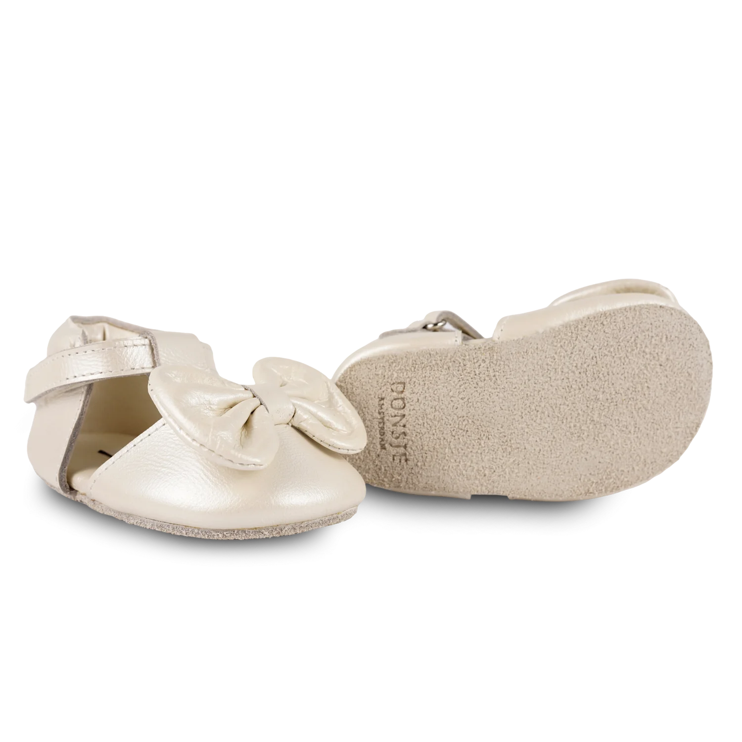 Donsje Meau Shoes - Off White Metallic Leather