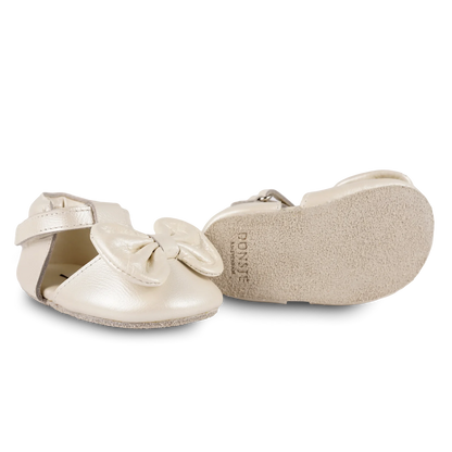Donsje Meau Shoes - Off White Metallic Leather