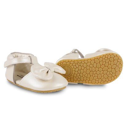 Donsje Meau Shoes - Off White Metallic Leather