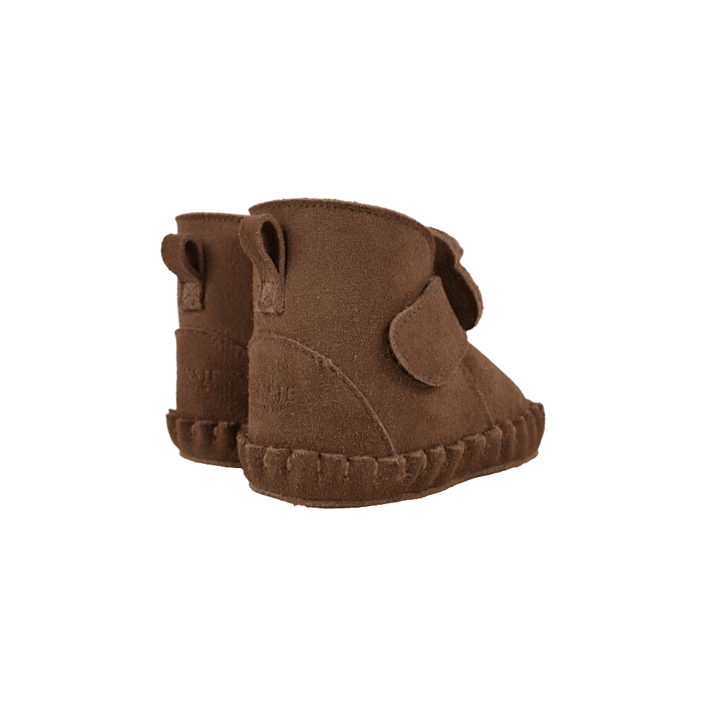 Donsje Pouty Booties Fluffy | Bear - Teddy Brown Suede