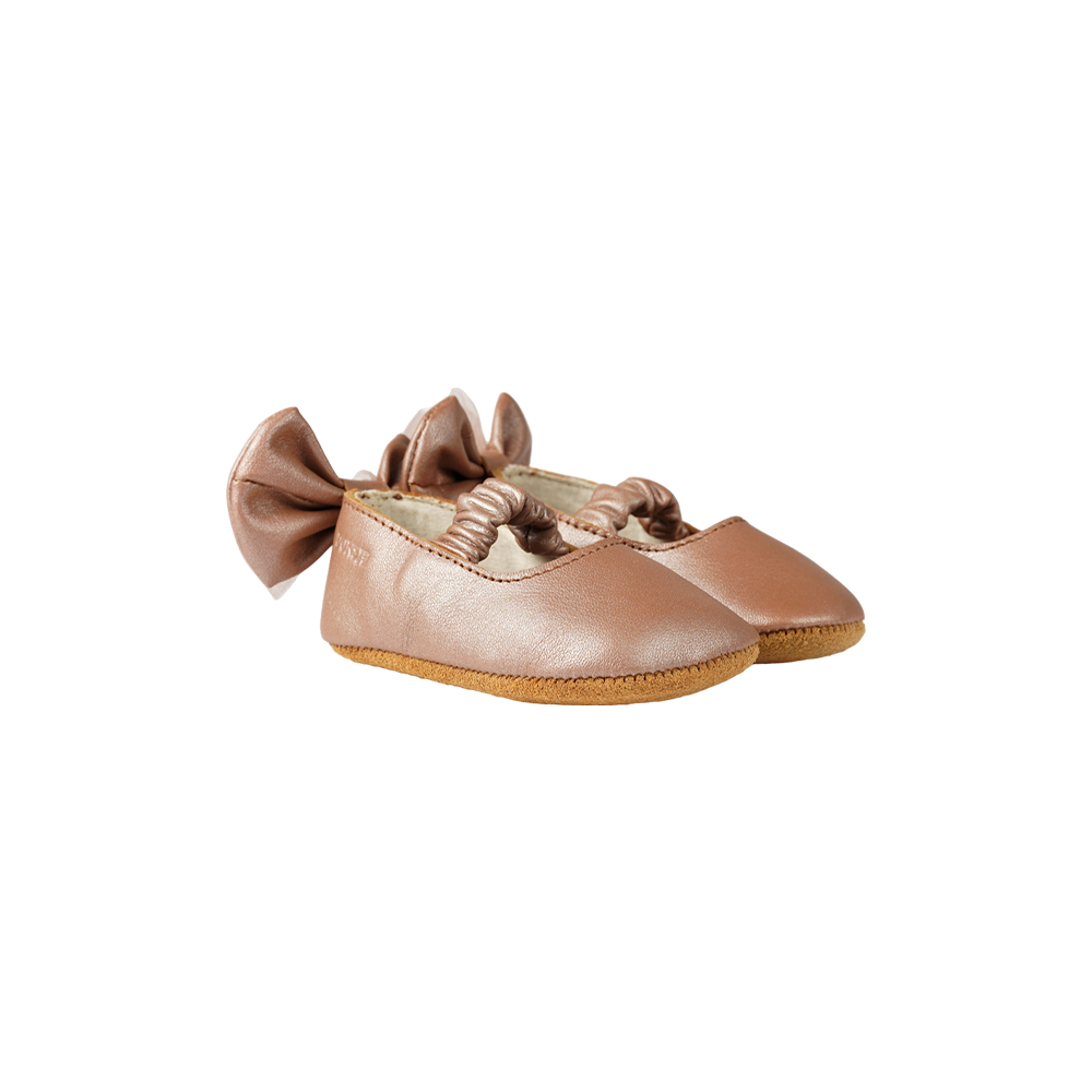 Donsje Lilie Ballerinas - Clay Metallic Leather