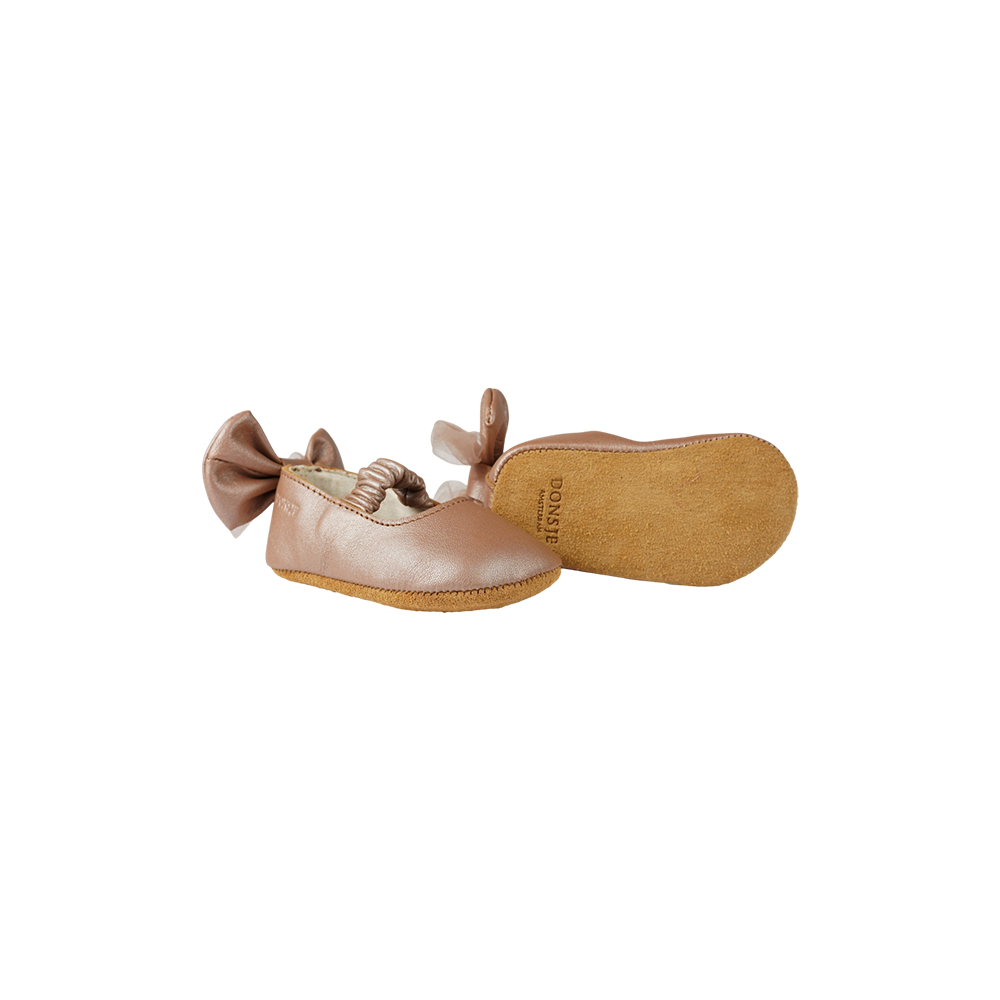 Donsje Lilie Ballerinas - Clay Metallic Leather