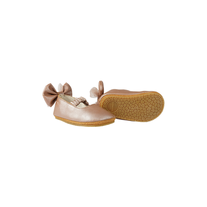 Donsje Lilie Ballerinas - Clay Metallic Leather