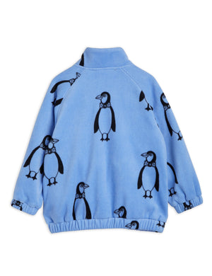 Mini Rodini Penguin Fleece Jacket - Blue