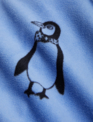 Mini Rodini Penguin Fleece Jacket - Blue