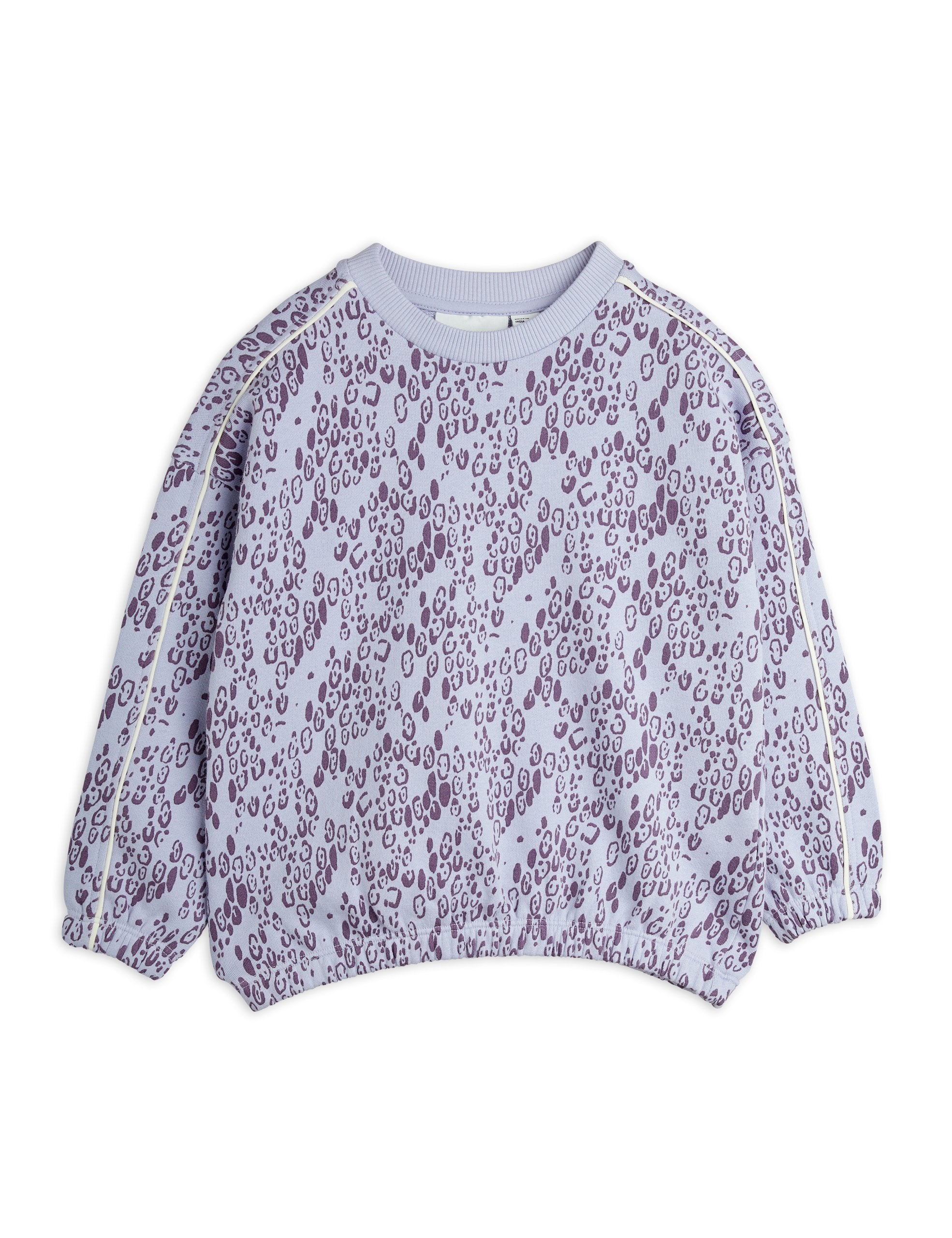 Mini Rodini Mini Leopard All Over Print Sweatshirt- Purple