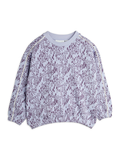 Mini Rodini Mini Leopard All Over Print Sweatshirt- Purple