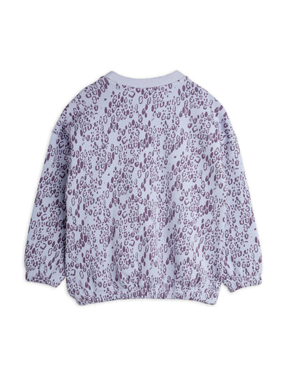 Mini Rodini Mini Leopard All Over Print Sweatshirt- Purple
