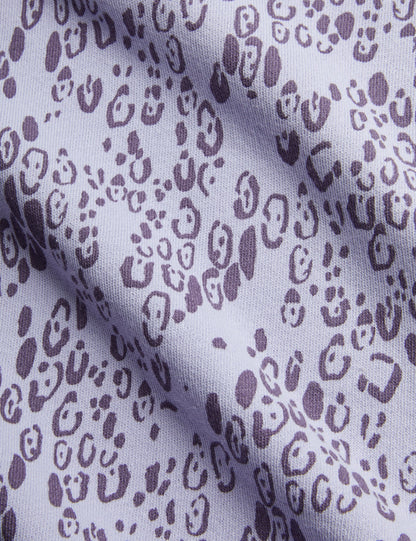 Mini Rodini Mini Leopard All Over Print Sweatshirt- Purple