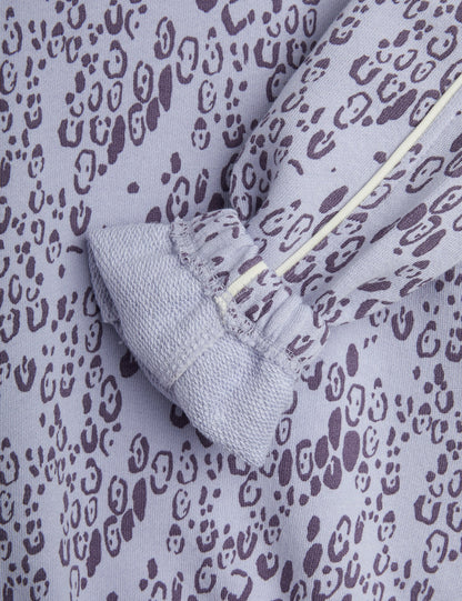 Mini Rodini Mini Leopard All Over Print Sweatshirt- Purple