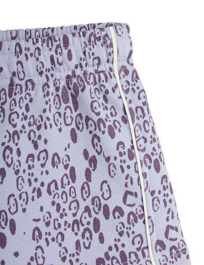 Mini Rodini Mini Leopard All Over Print Sweatshorts - Purple