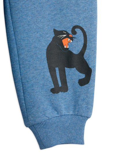 Mini Rodini Panther SP Melange Sweatpants - Blue
