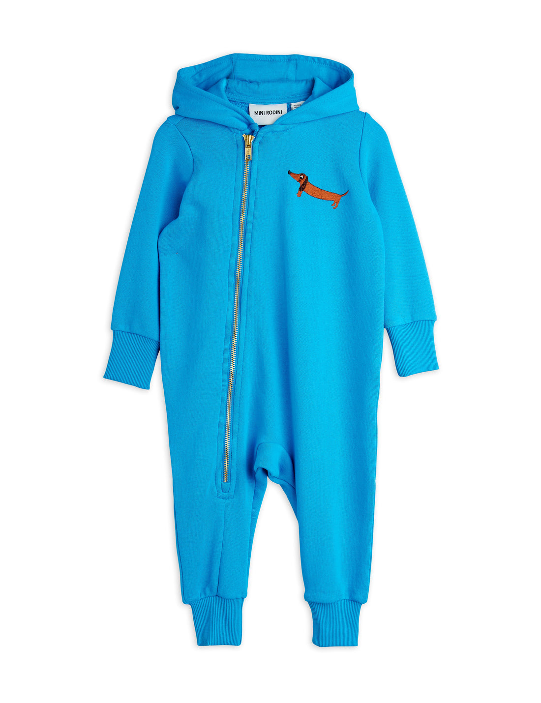 Mini Rodini Dog Embroidered Baby Onesie -