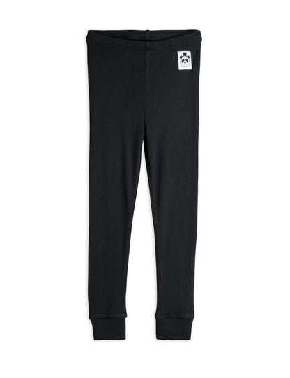 Mini Rodini Modal Rib Leggings - Black